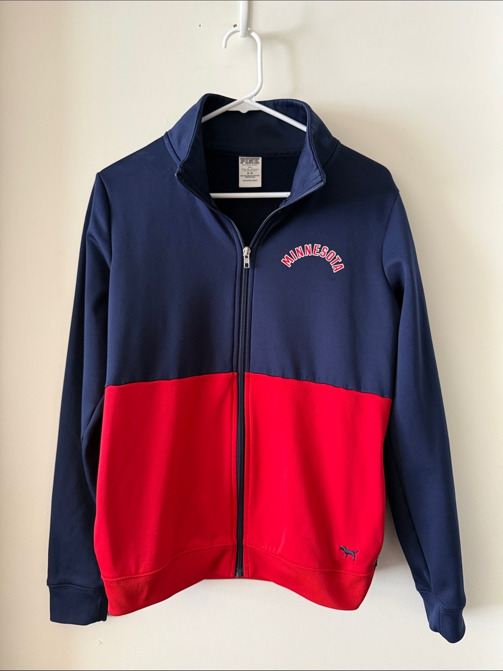 PINK MN Twins Zip-Front Track Jacket